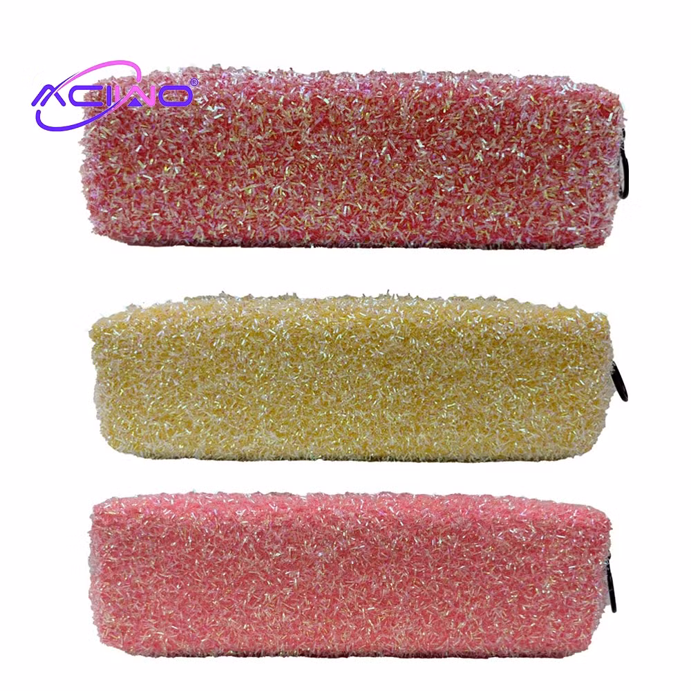 Learning Supplies Pen Pouch and Writing Utensils Large Capacity Glitter Stationery Box Pencil Case (10085)