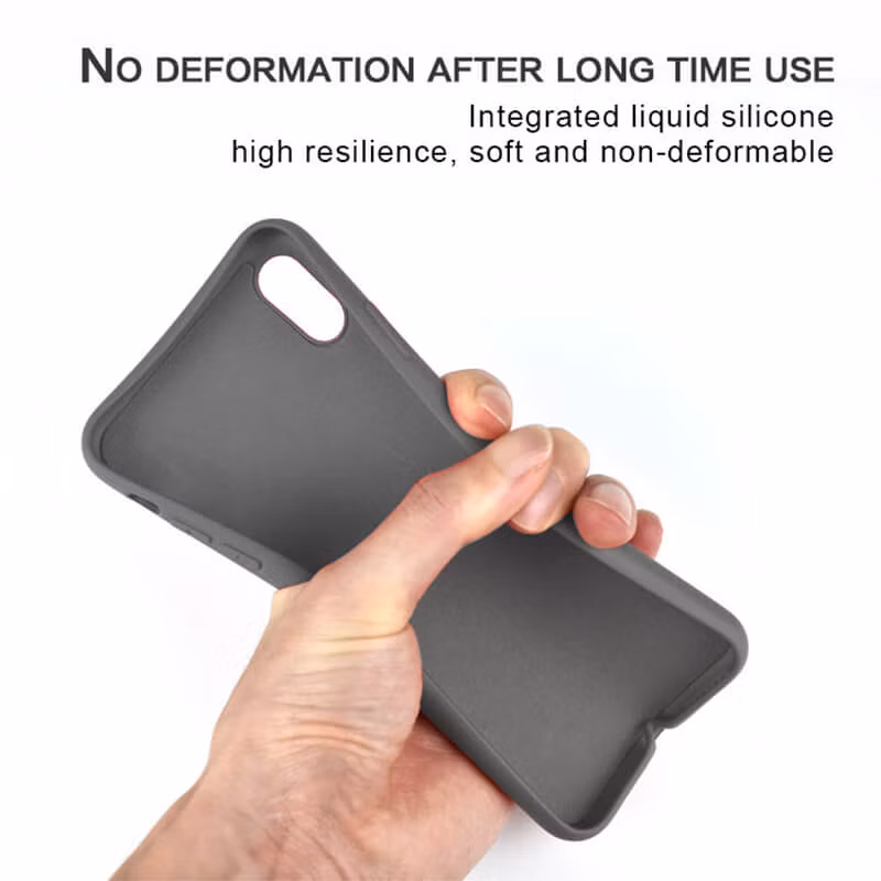 Dustproof Solid Liquid Silicone Phone Case for iPhone TPU Mobile Cover Mobile Case