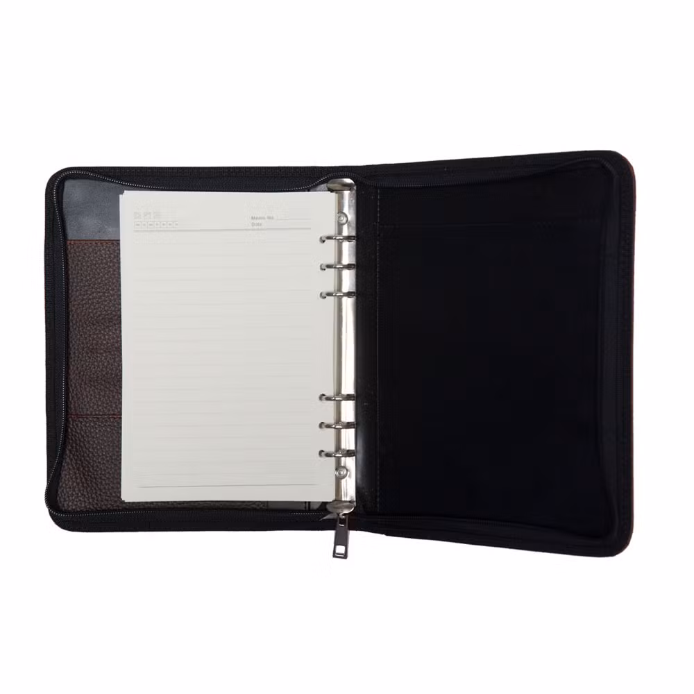 Personalized Leather Portfolio with Binder Rings