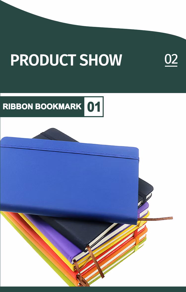 Promotional A5/A6 Hardcover PU Leather Journal Notebook with Custom Logo for Students