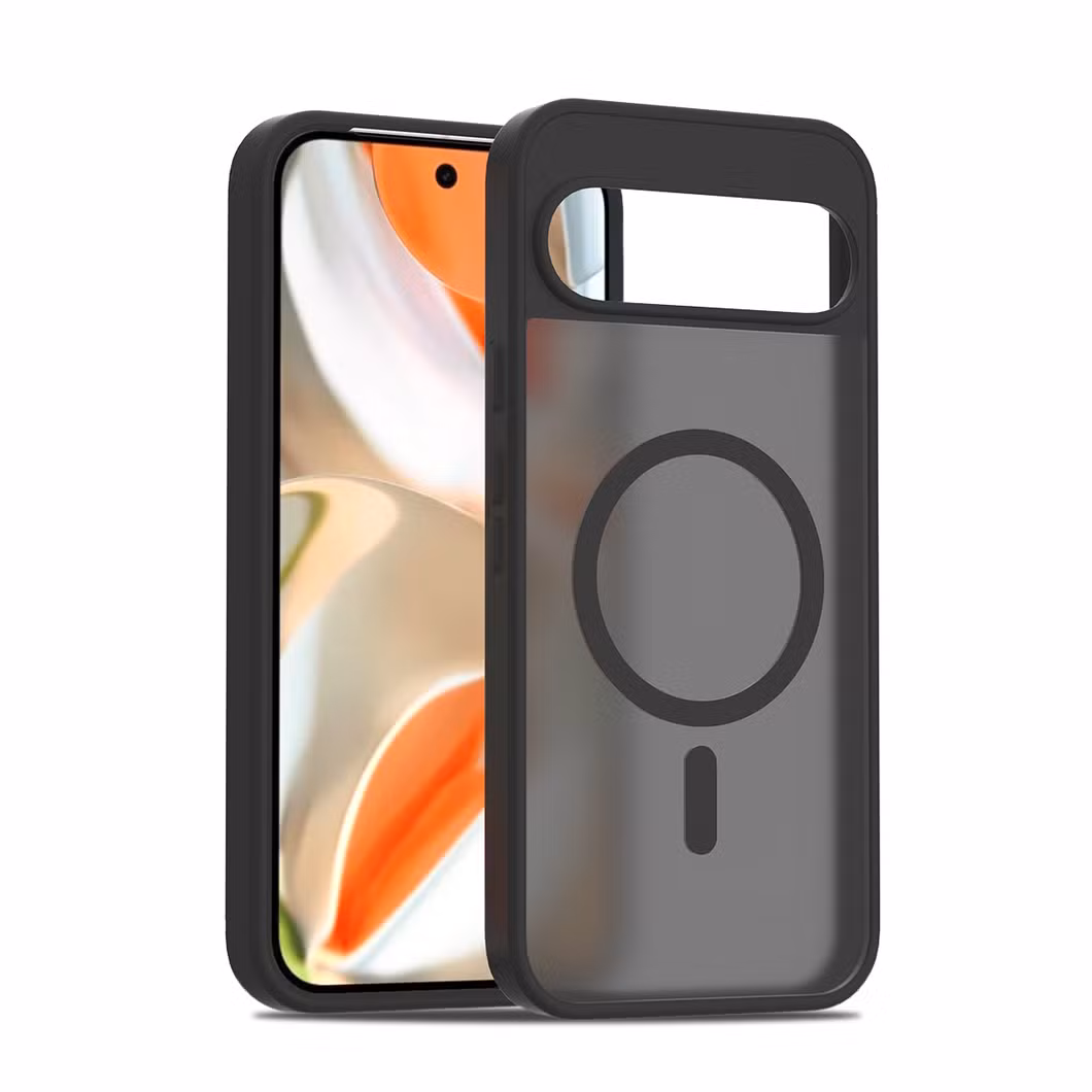 Anti-Drop Flexible TPU Bumper Matte Transparent Magnetic Phone Case for Google Pixel 9 PRO XL