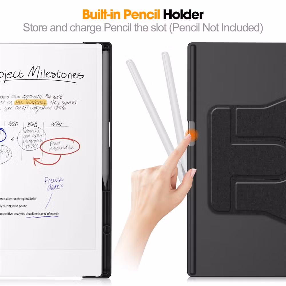 Rotating Cover for Remarkable Paper PRO 11.8 Inch with Pencil Holder Tablet Case