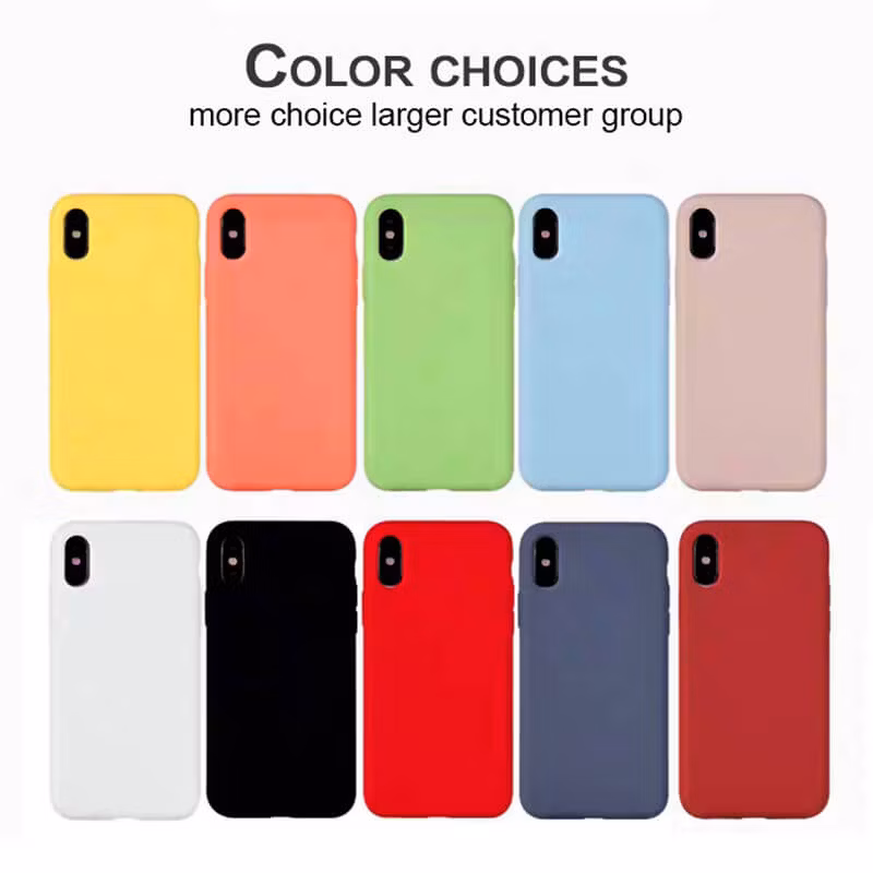 Dustproof Solid Liquid Silicone Phone Case for iPhone TPU Mobile Cover Mobile Case
