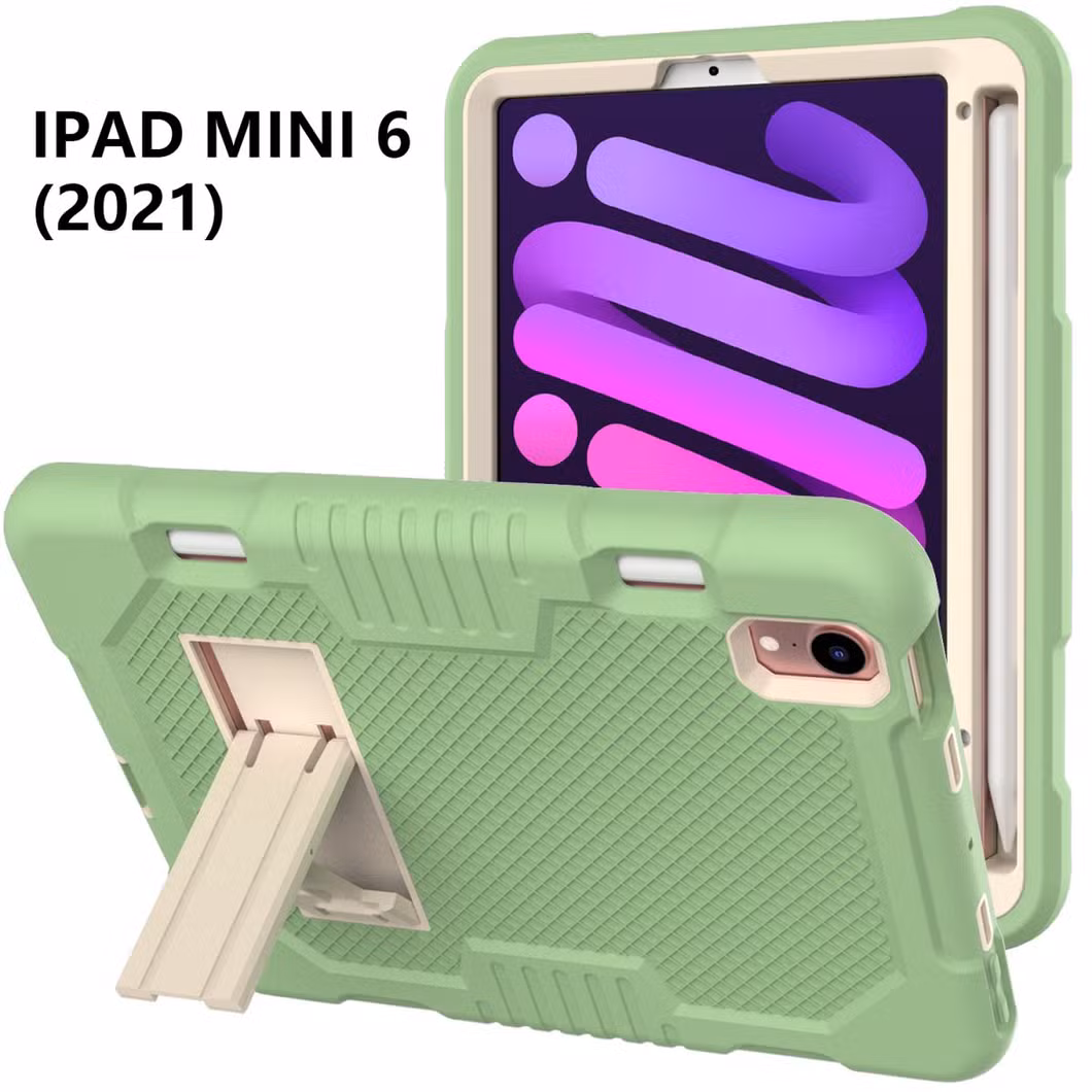 Silicone Shockproof Tablet Cover Case Pencil Holder for I-Pad Mini6
