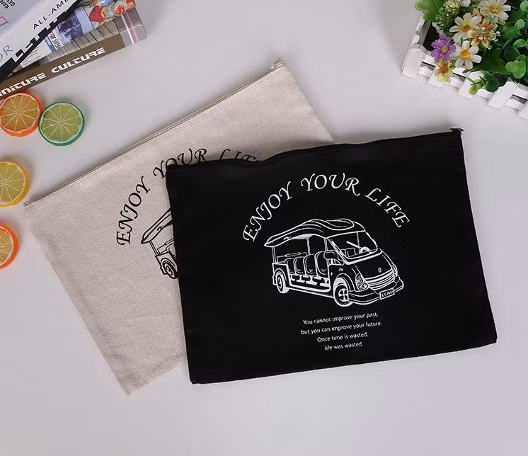 Zipper Student Blank Canvas Pencil Case Customization