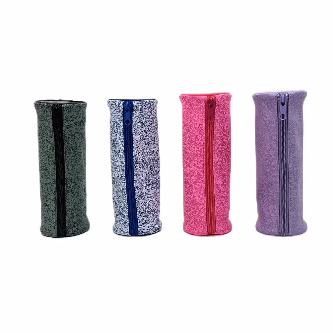 Cylinder Crack Fashion Pencilbag Pen Case 1zipper for Primary School College