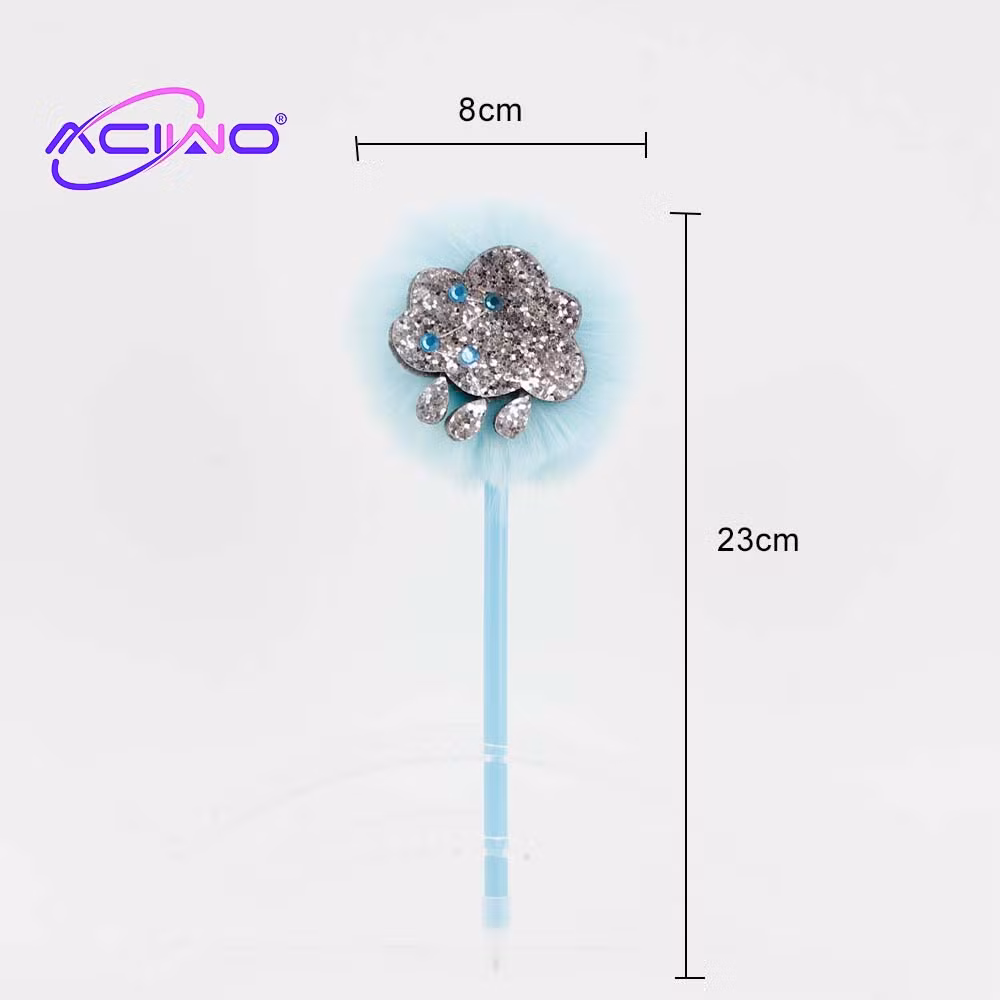 Rainbow Moon Sun Cloud Ballpoint Pen Creative Felt Fabric Student Girl Heart Cute Stationery Small Gift (10069)