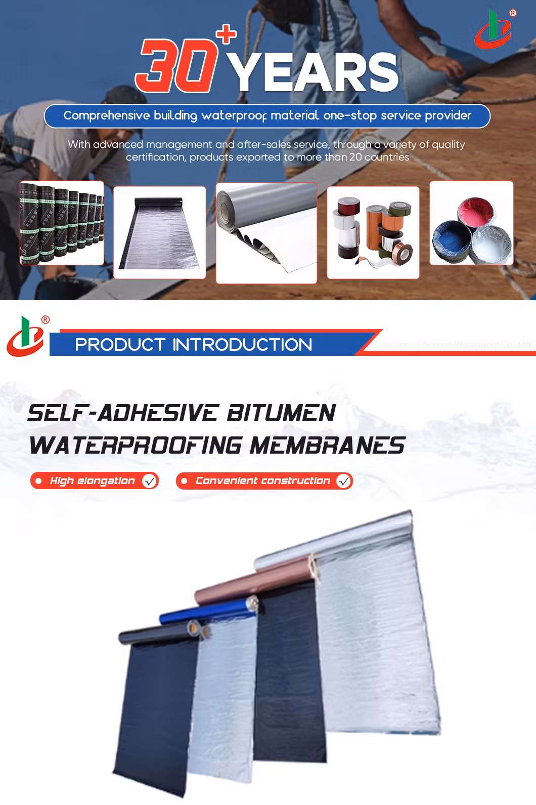 1.5mm 1.2mm Thickness Accept Custom Modified Aluminium Bitumen Waterproof Foil Membrane