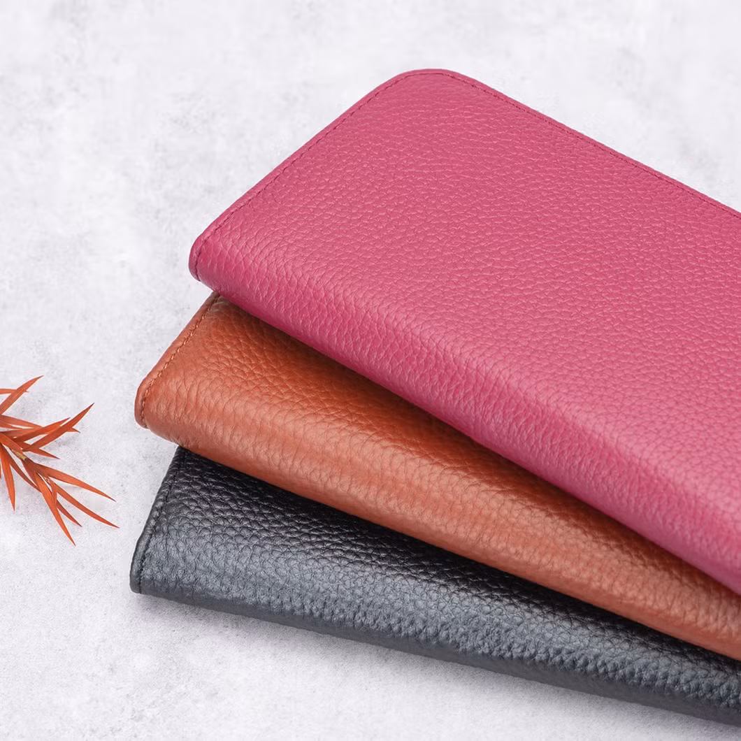 Leather Fountain Pen Case Zippered Pencil Bag Pouch