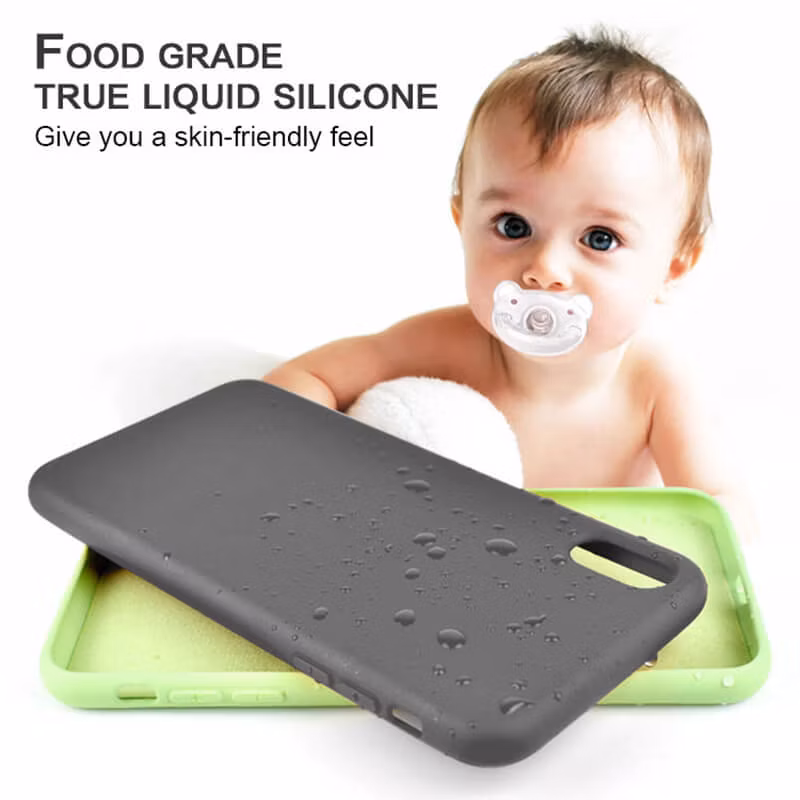 Dustproof Solid Liquid Silicone Phone Case for iPhone TPU Mobile Cover Mobile Case