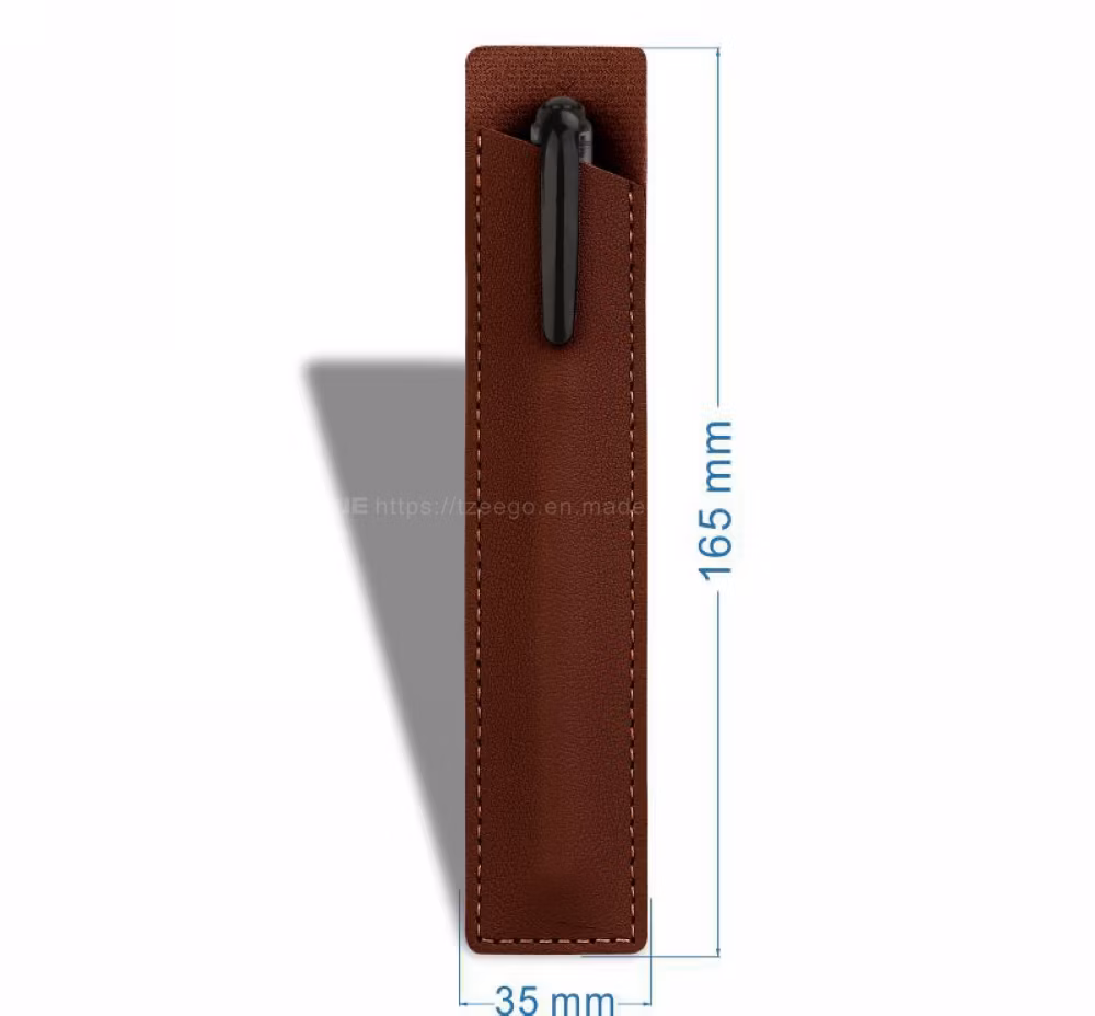 2023 New Product Custom Logo Leather Pen Sleeve Bag Case for Student