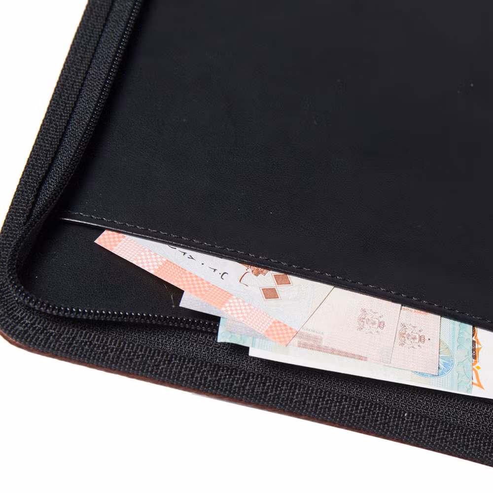 Personalized Leather Portfolio with Binder Rings