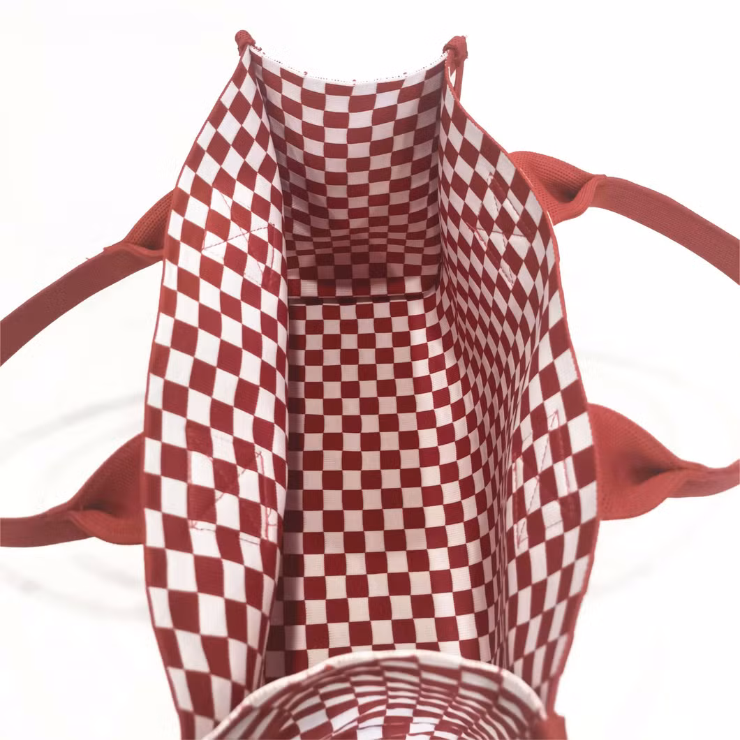 New Design Eco Friendly Special Luxury Shopping Grocery Storage Plaid Women&prime;s Ladies Hand Bags Tote Bags