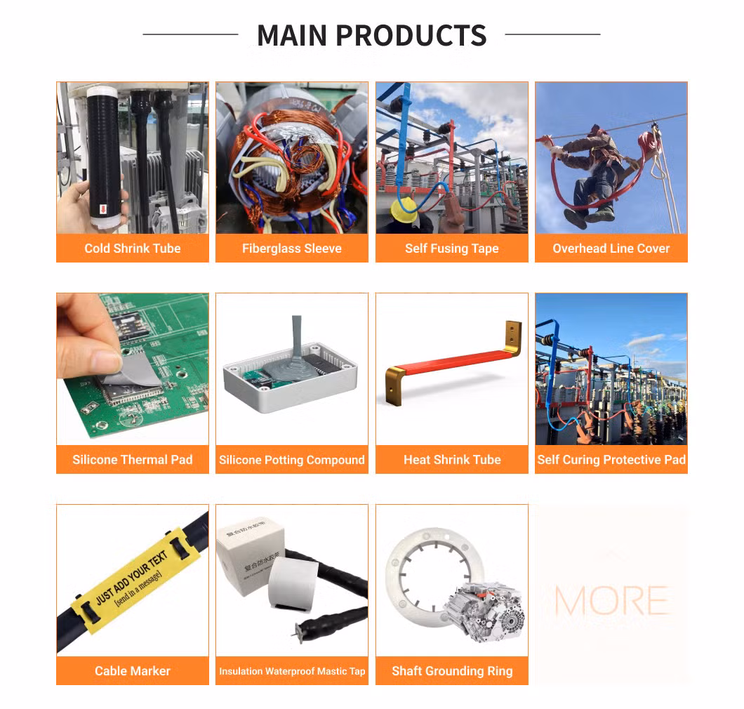 Multi-Function IP68 4G 5g Rubber Shrinkable Sealing and Insulation Tubing for Tools Cables Handle Grip EPDM Cold Shrink Tube