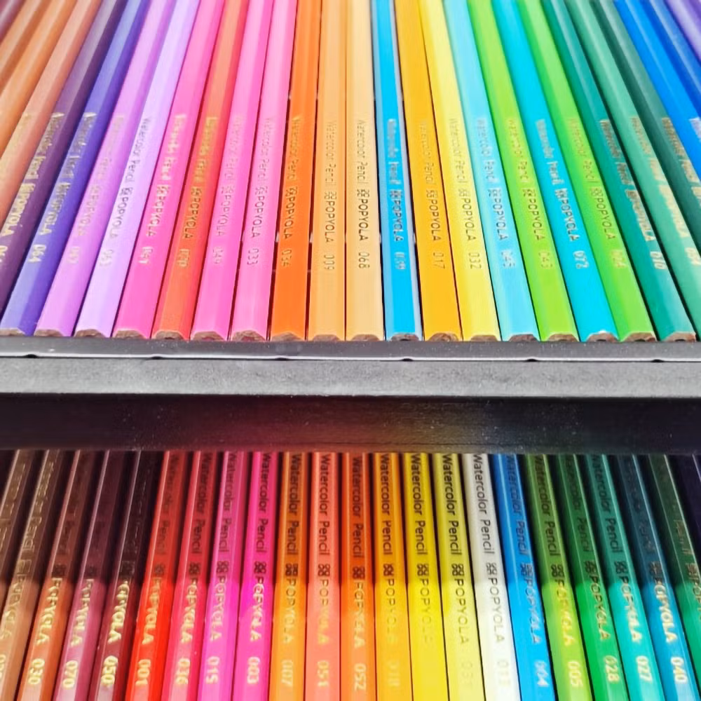 Art Supplies 68 Watercolor Pencils Art Set, Wooden Pencil Case