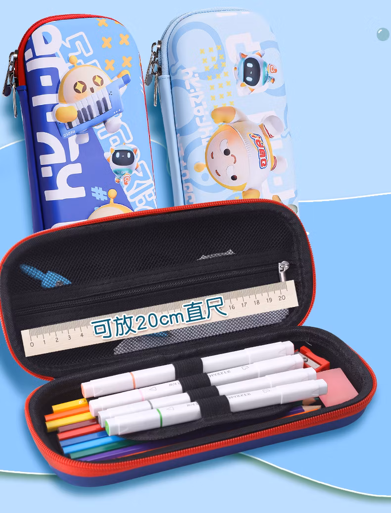 3D Three-Dimensional Children&prime;s Pencil Case Egg Party Elementary School Pencil Case Cute