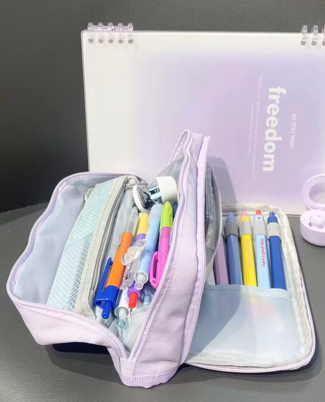 Writing Case Double-Layer Oxford Pencil Bag Multifunctional Children&prime;s Stationery Case