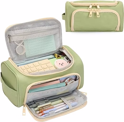 Big Capacity Pencil Case Pouch Stationery School Office Organizer Gift for Teens