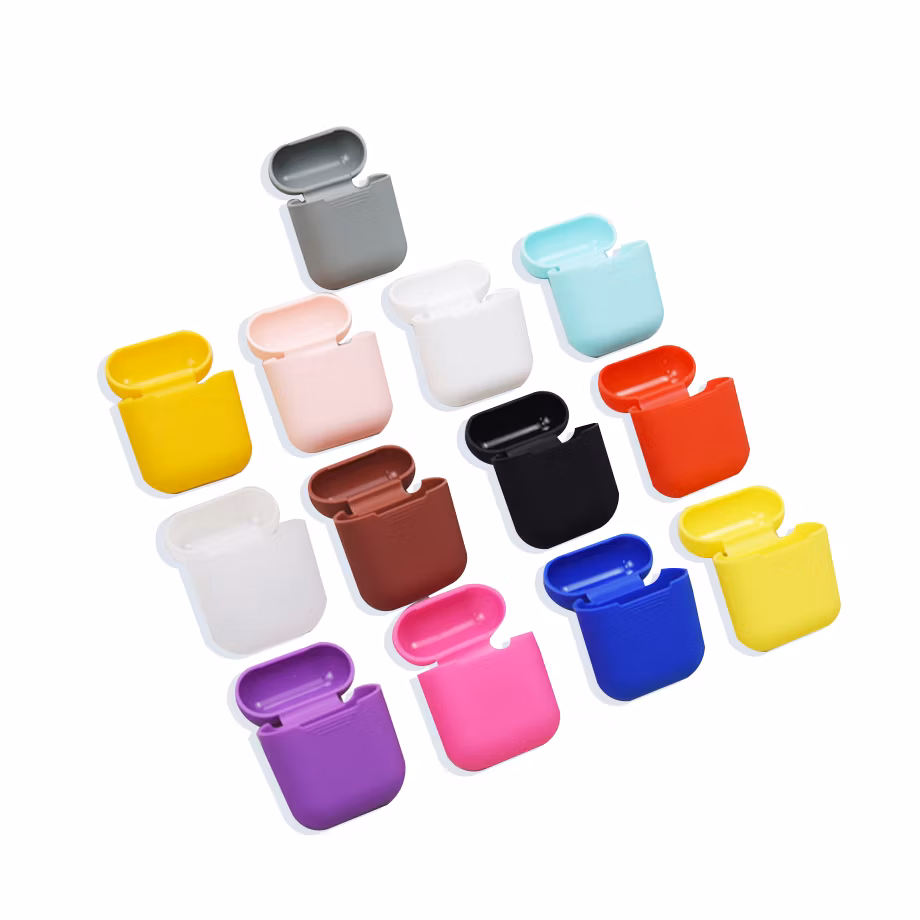 Custom for Air Pods 2 Headphones Air Pod 2 Earbuds Accessories Cover Solid Silicone Cute Protective Phone Case
