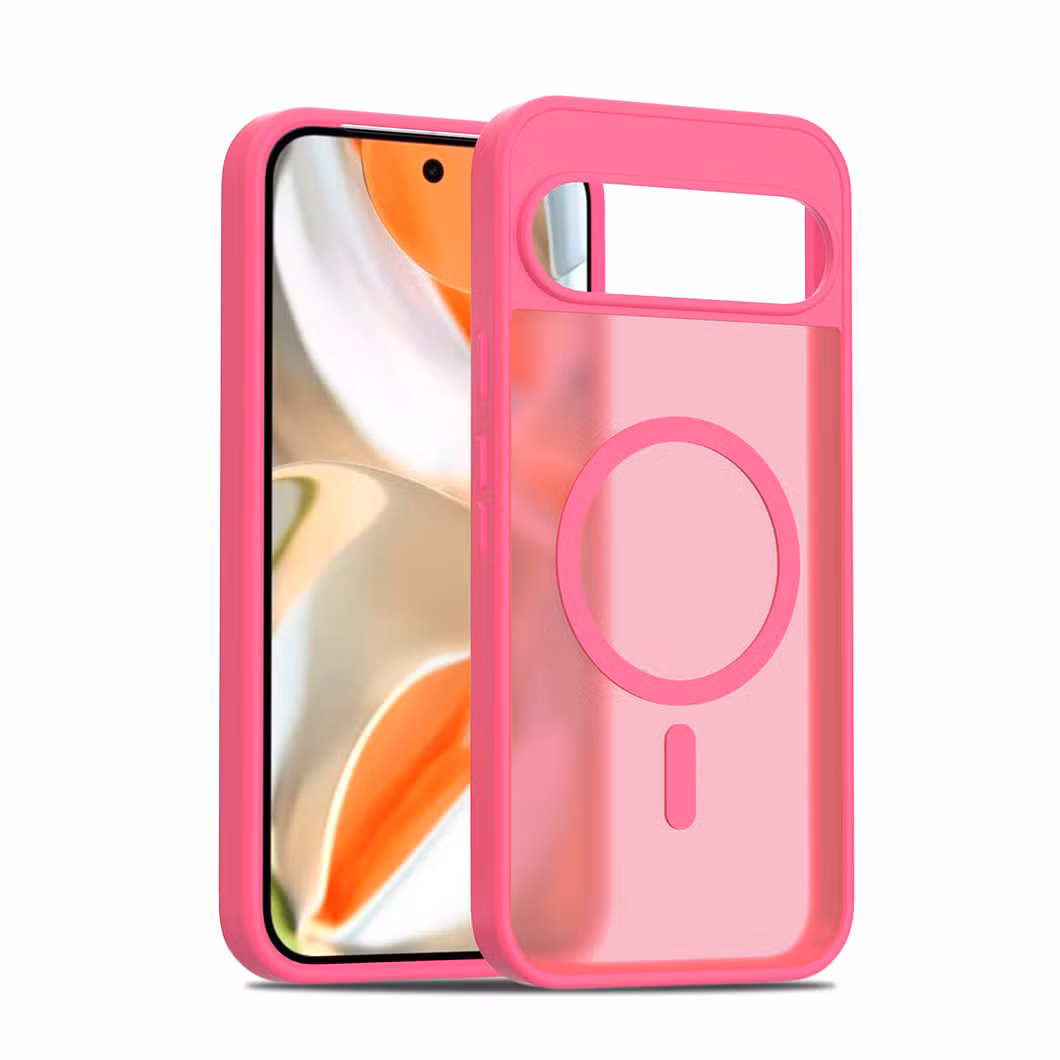 Anti-Drop Flexible TPU Bumper Matte Transparent Magnetic Phone Case for Google Pixel 9 PRO XL