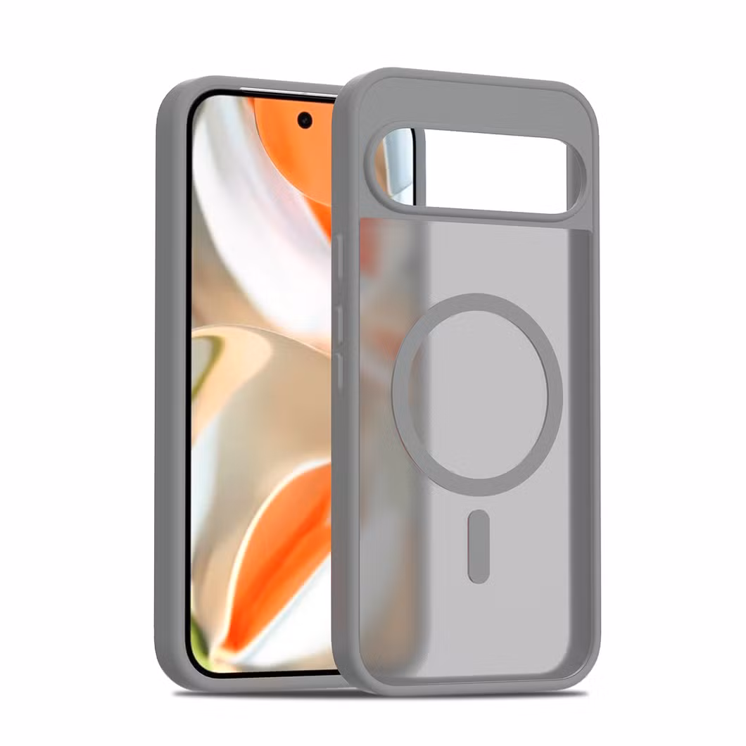 Anti-Drop Flexible TPU Bumper Matte Transparent Magnetic Phone Case for Google Pixel 9 PRO XL