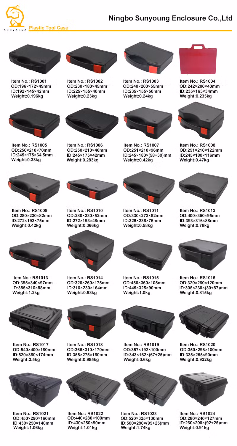 Plastic Tool Case with Foam Hot Sell Hard Waterproof Equipment Case