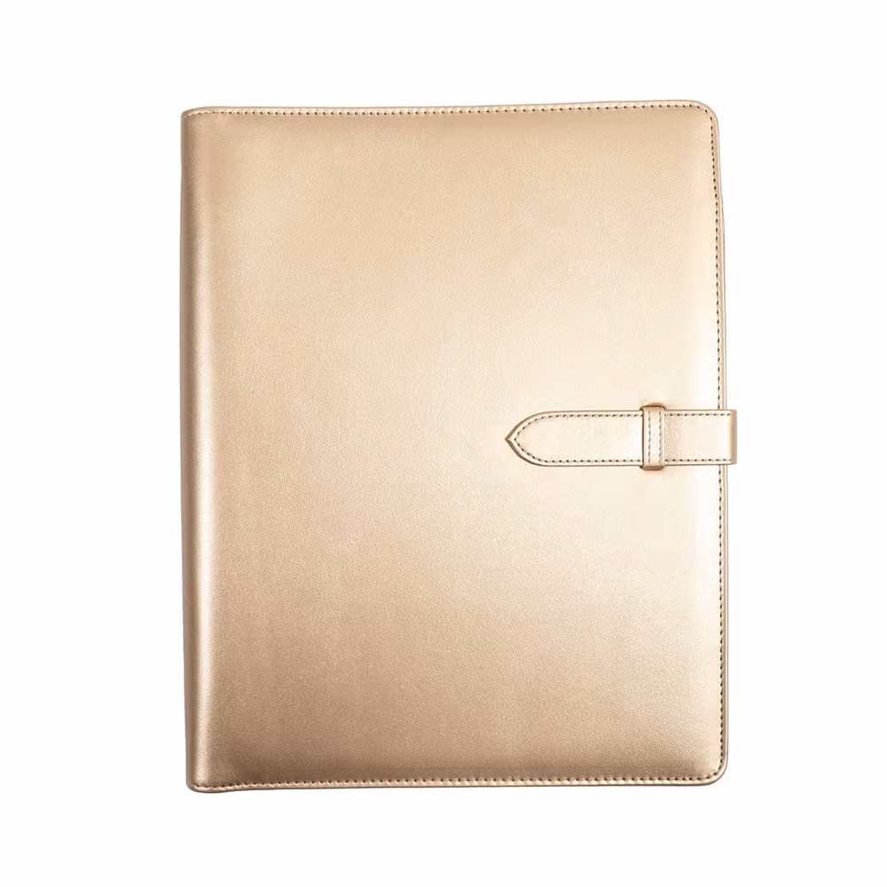 Champagne 3 Rings Portfolio Elegant A4 Menu Cover Personalised Ring Binder Folder