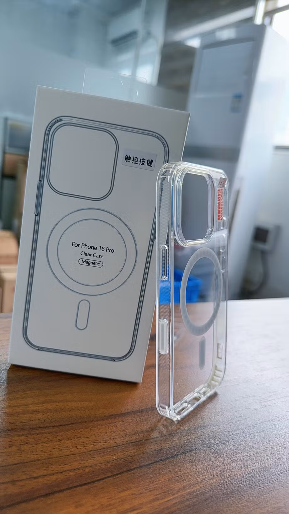 Support Magsafe Charging with Touch Button Transparent Magnetic Phone Case for iPhone 16 for iPhone 16 Plus