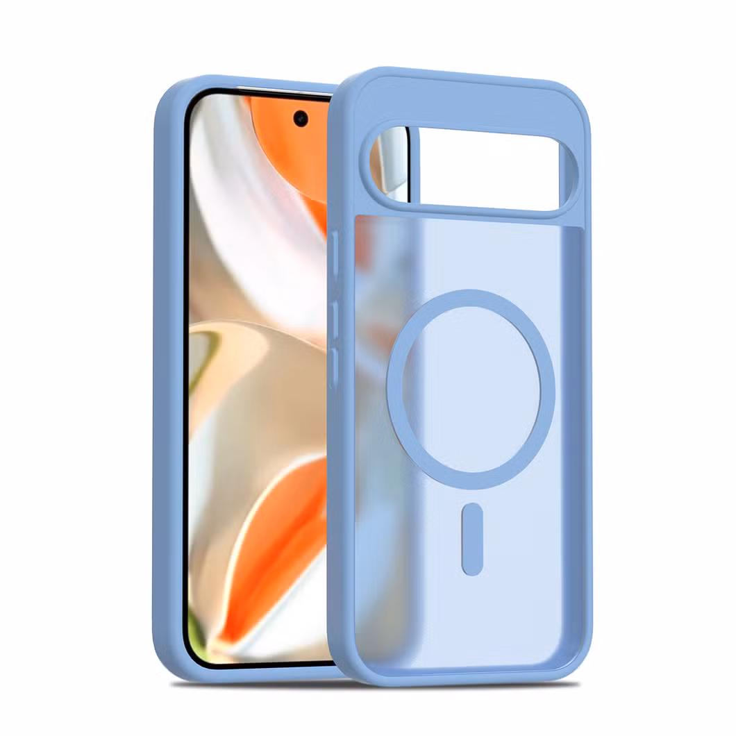 Anti-Drop Flexible TPU Bumper Matte Transparent Magnetic Phone Case for Google Pixel 9 PRO XL
