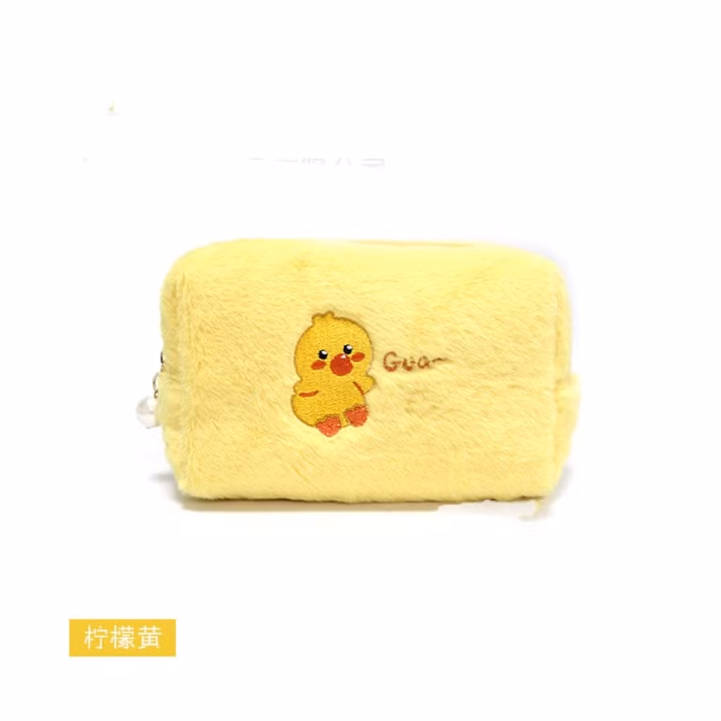 Stylish Large Capacity Portable Plush Pencil Case for Students