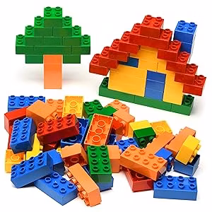 68PCS Creative Building Blocks Toys for Kids Boys Girls (Multicolored)