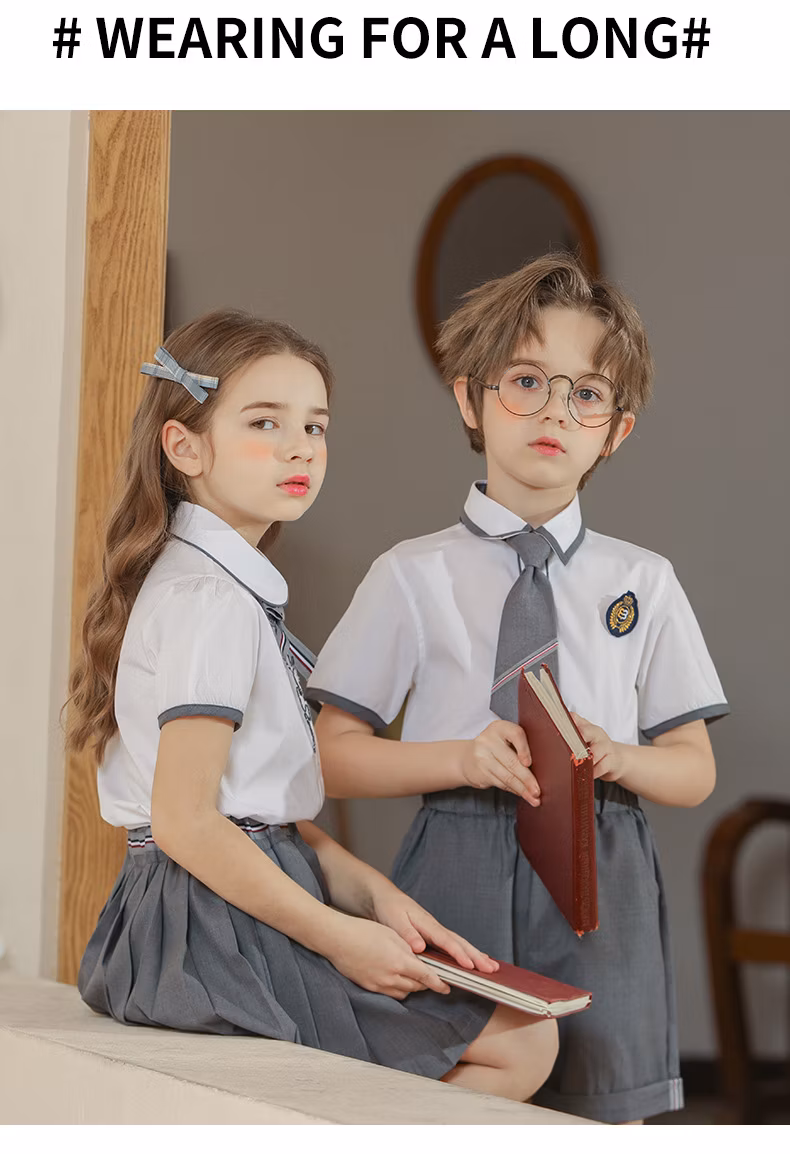 New Summer Elementary School Student Performance Costume Short-Sleeved Shorts Pleated Skirt