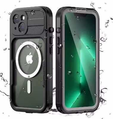 New Luxury Transparent Flash Powder Magnetic Mobile Phone Case Lens Protection for iPhone 11 12 13 14 15 PRO Max with Wireless Charging