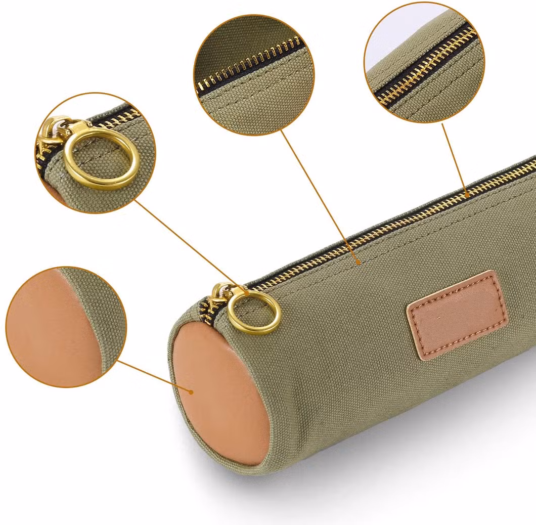 Canvas Blank Zipper Pencil Case