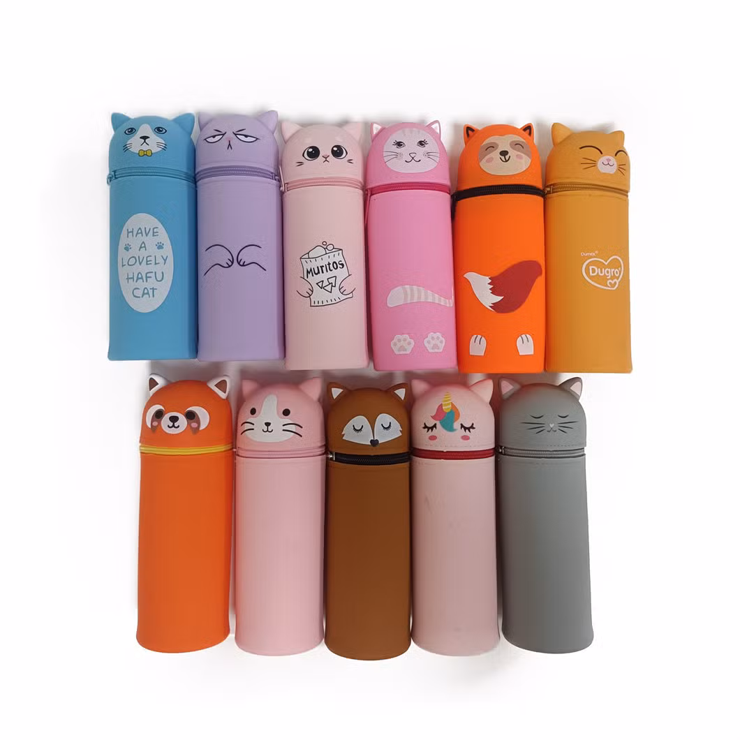 Promotional Gifts Cartoon School Stationery Case Folding Zip Pencil Cases Bags
