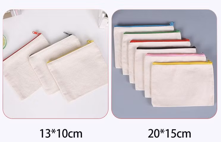 Zipper Student Blank Canvas Pencil Case Customization
