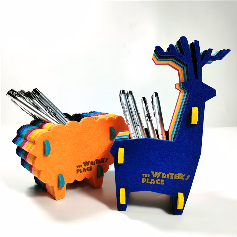 OEM Custom Designer High Quality Multi Color Printed Logo for School Pencil Cases Felt Pen Holder