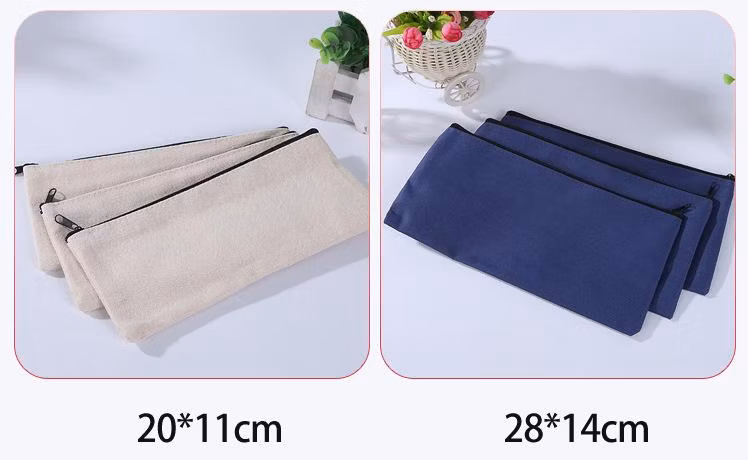 Zipper Student Blank Canvas Pencil Case Customization