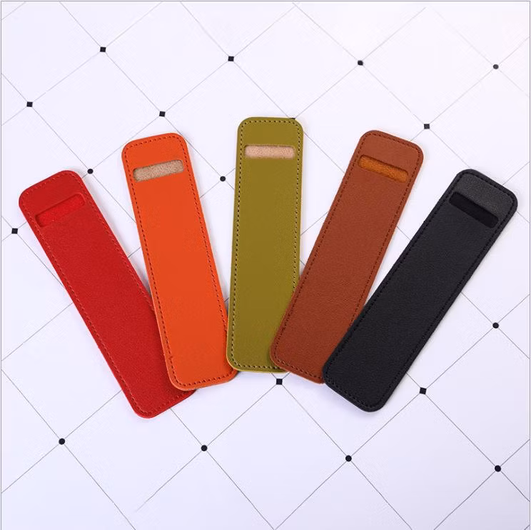 Leather Pencil Case School Pencil Bag Pen Pocket