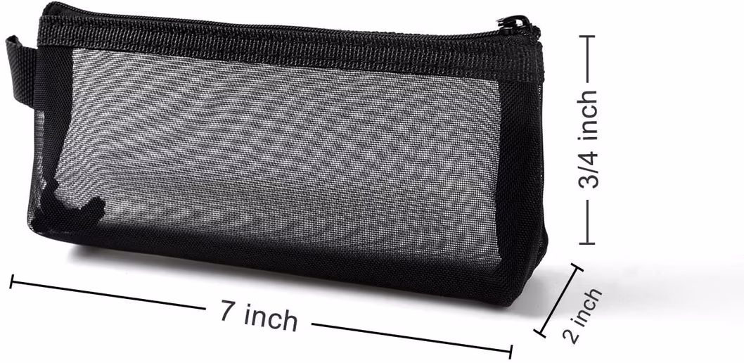 Transparent PVC Plastic School Mesh Pencil Case