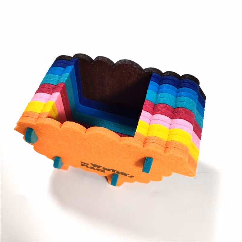 OEM Custom Designer High Quality Multi Color Printed Logo for School Pencil Cases Felt Pen Holder