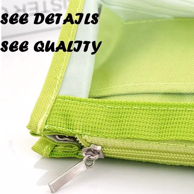 Clear PVC Pen Pencil Case with Zipper, Big Capacity PVC Pencil Bag Pouch Travel Bag Stationery Set for School Office