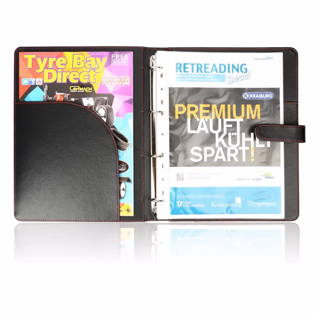 A4 Presentatio Ring Binder Document File Display Book Portfolio Professional Faux Leather Conference Folder