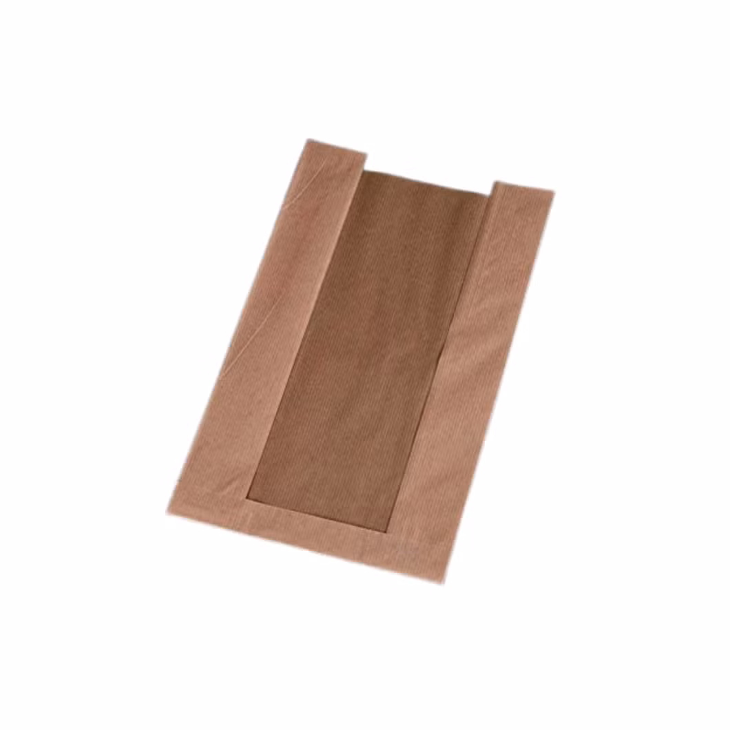 Paper Bread Loaf Kraft Food Packaging Storage Bakery Bag with Front Window