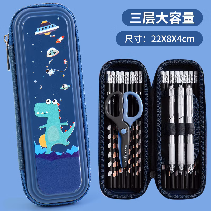 Custom Promotional EVA Zipper Fashion Triangle Pencil Bag Pencil Case for School &amp; Office