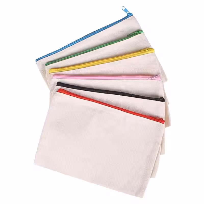 Reusable Custom Cheap Eco-Friendly Cotton Canvas Storage Pencil Bag for School Students