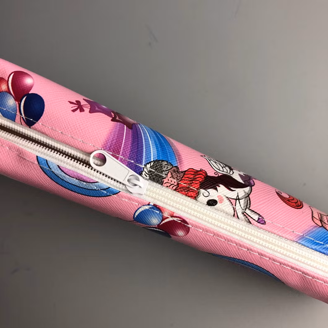 Cute Unicorn Pattern Leather Pencil Case for Students