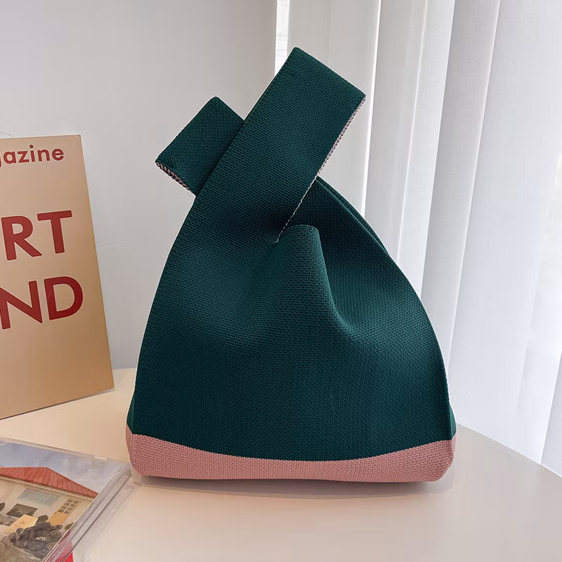 Sh2442 Crochet Storage Tote Bags Traveling Foldable Purse Cute Blank for Women Large Custom with Logo Hand Wholesale Handmade Checkerboard Knitted Bag