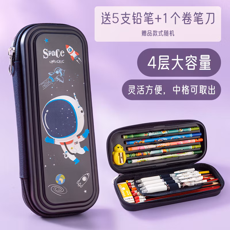 Custom Promotional EVA Zipper Fashion Triangle Pencil Bag Pencil Case for School &amp; Office