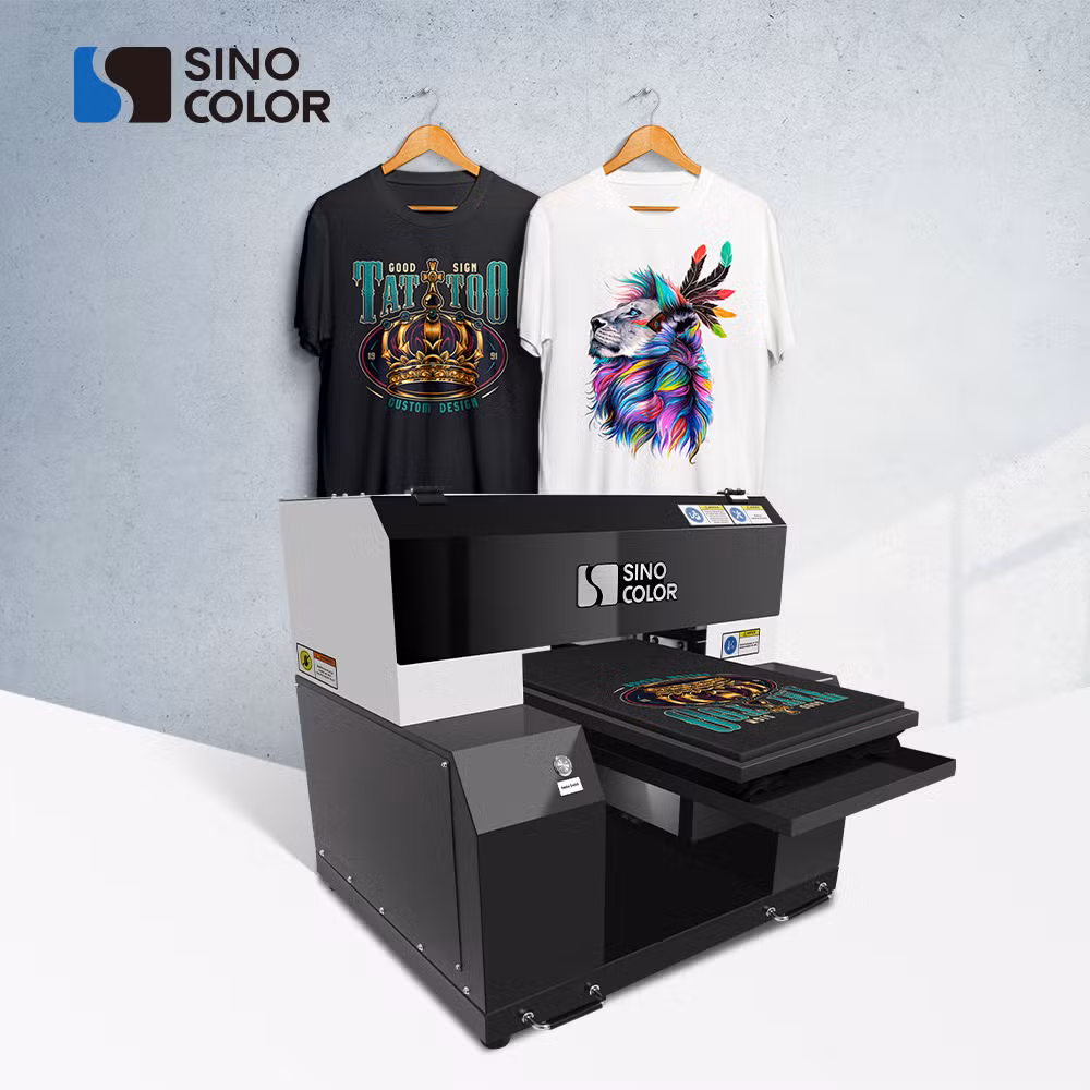 Best Multi-Functional 40cm 60cm 80cm 1/2/4 I1600 I3200 Heads Fluorescent Color Dtf DTG Printer T Shirt Printing Machine with Integrated Powder Shaker